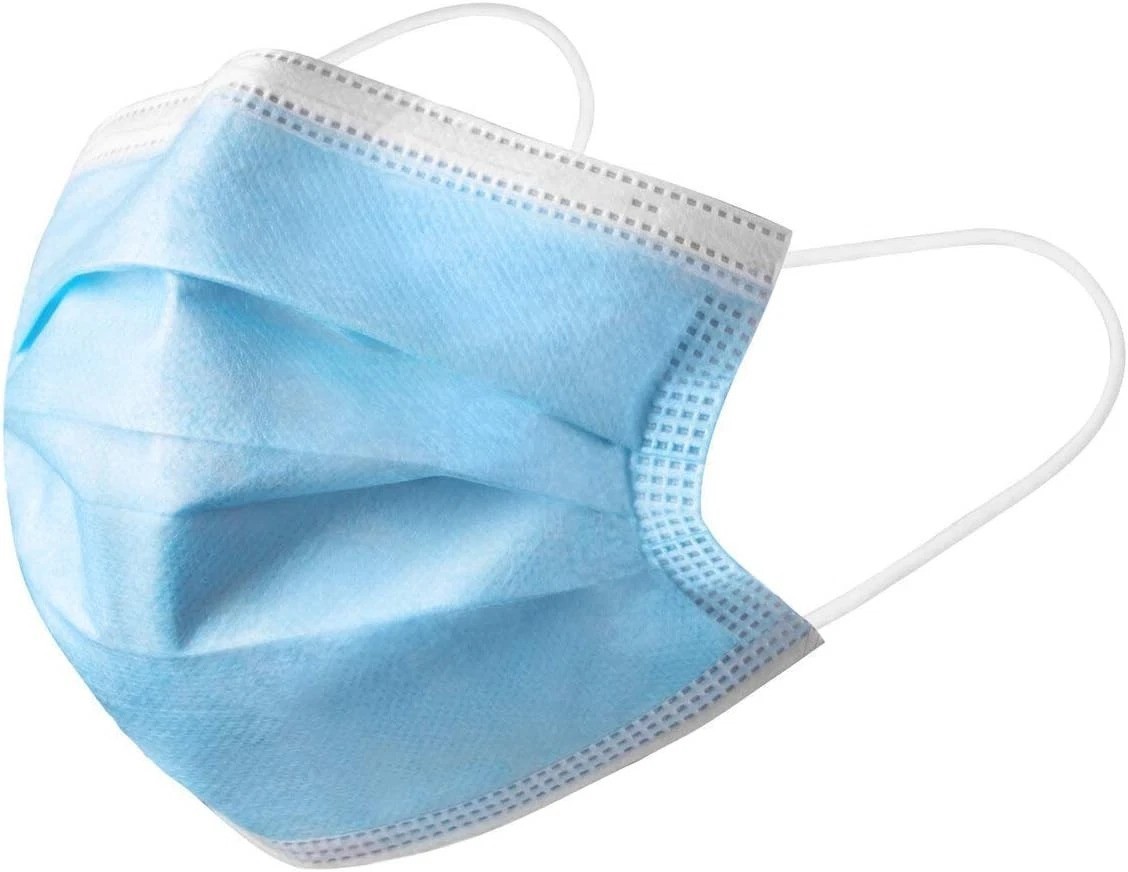 3-Ply Ear Loop Face Masks for Adults – 50 Count, High Filtration, Made in USA