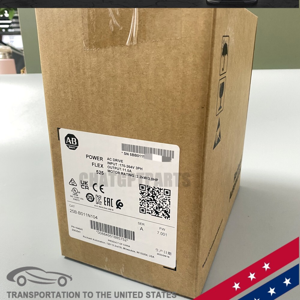 Allen-Bradley 25B-B011N104 Ser A PowerFlex 525 AC Drive 3HP 2023 New TX STOCK