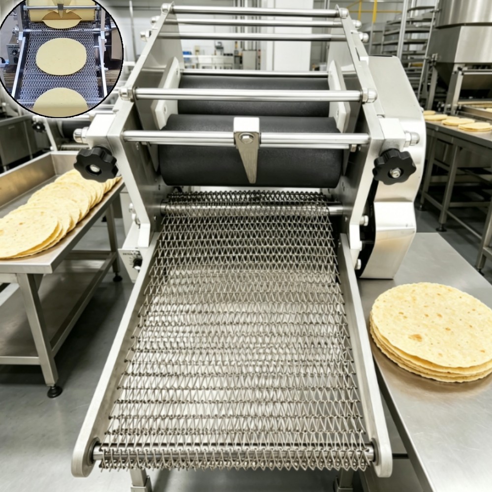 Commercial Automatic Corn Tortilla Maker 7.1″ Diameter Adjustable Thickness1-6mm