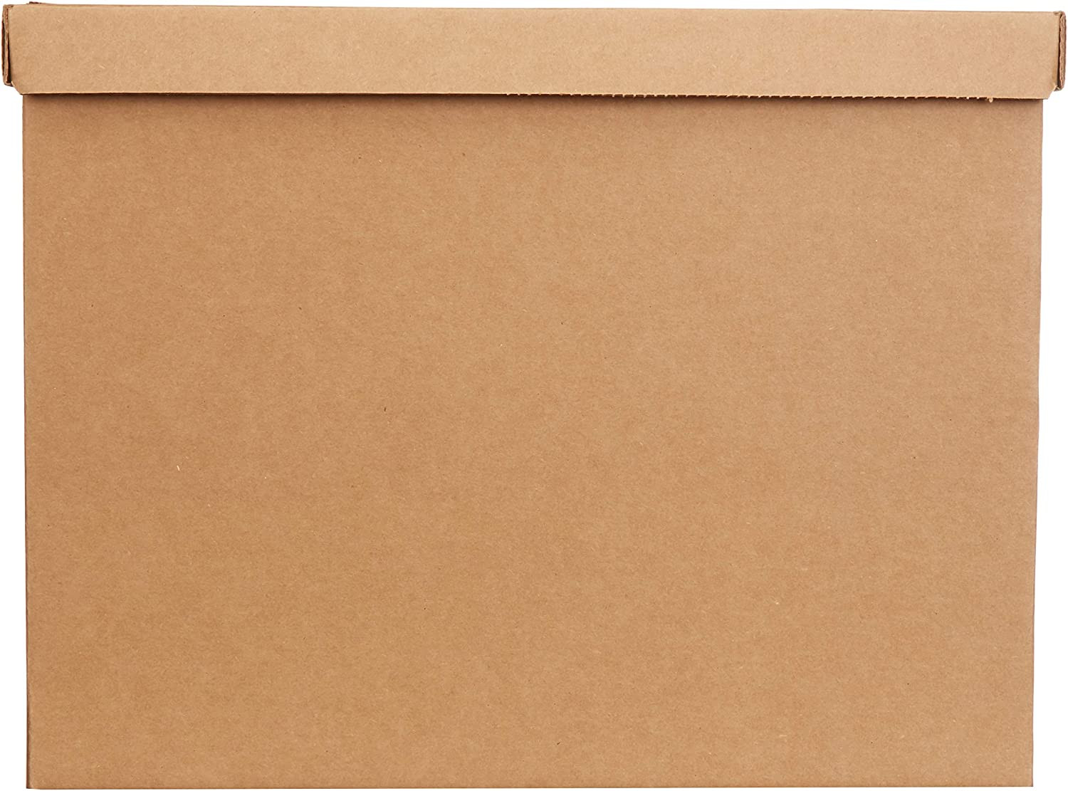 Moving Boxes with Handles and Lids, 19 X 14.5 X 15.5 In, Brown, 10-Pack, Medium