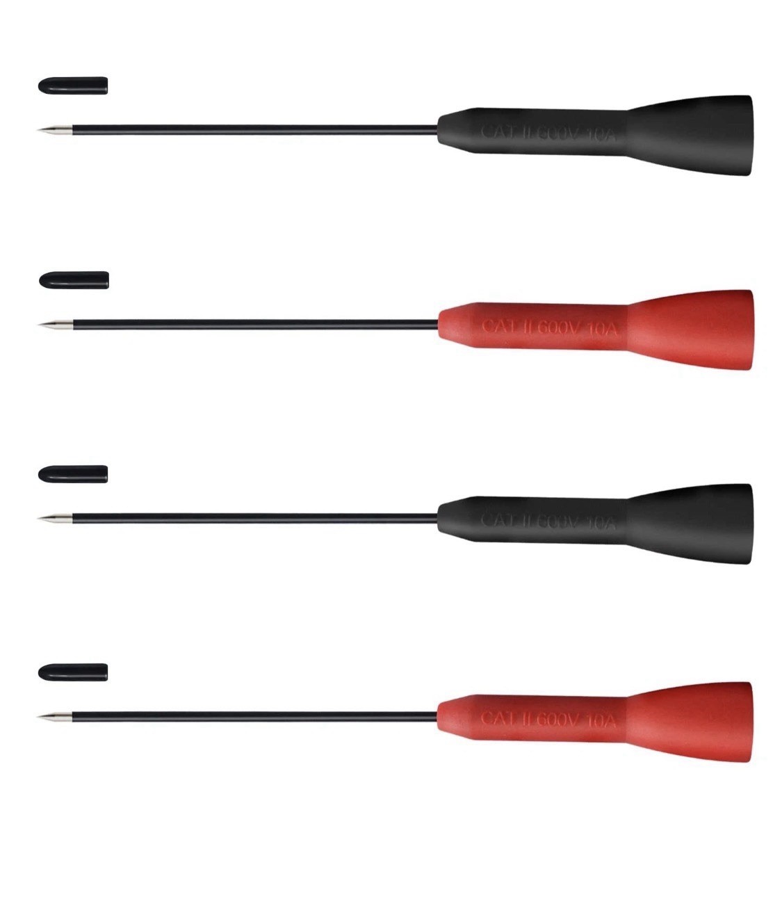 4 Pack 2mm Extended Needle Test Probes 600v/10a Nondestructive Multimeter Test P