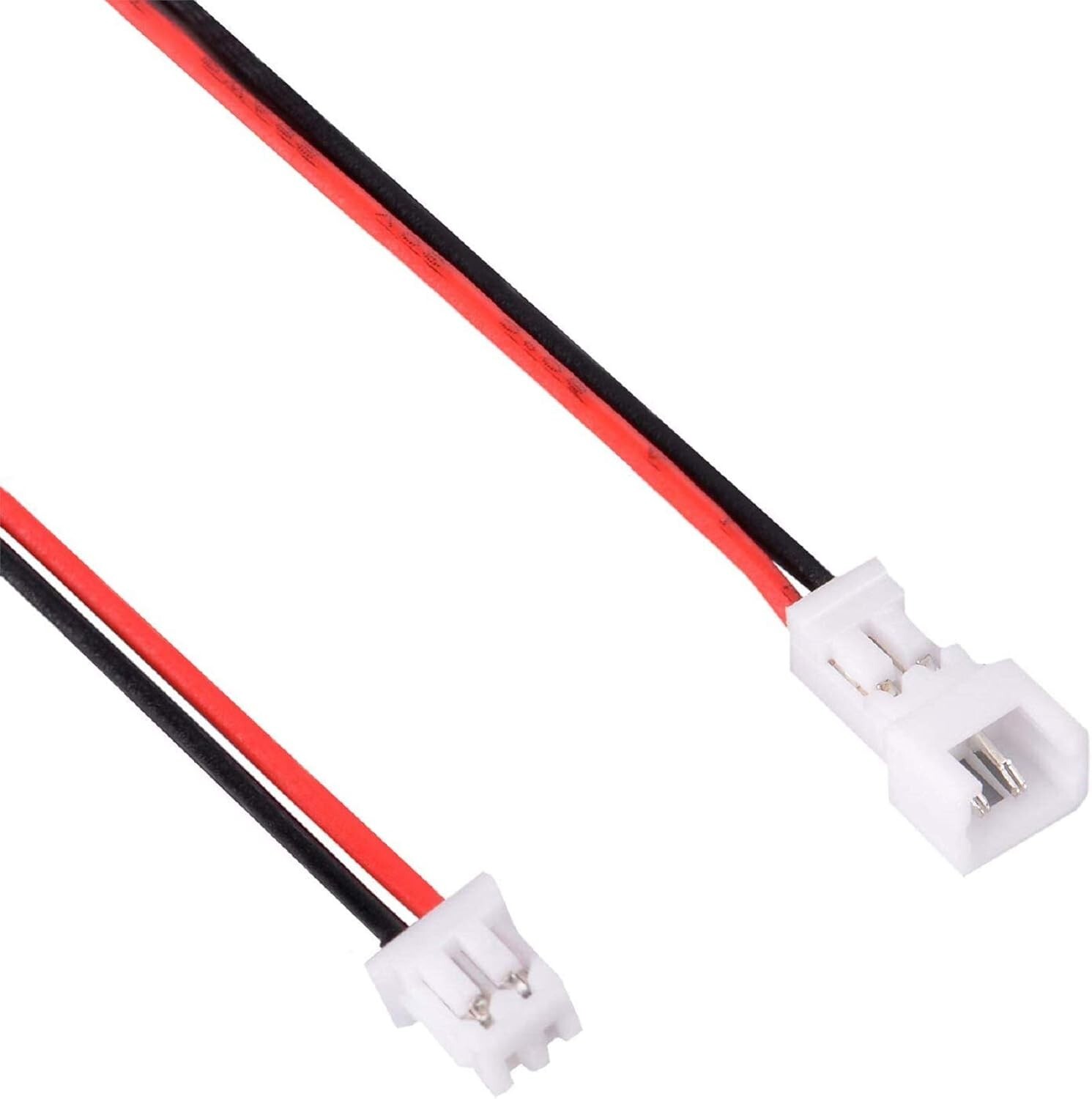 Letool 30 Pairs JST 1.25Mm 2 Pin Micro Male Female Connector Plug with Red Black
