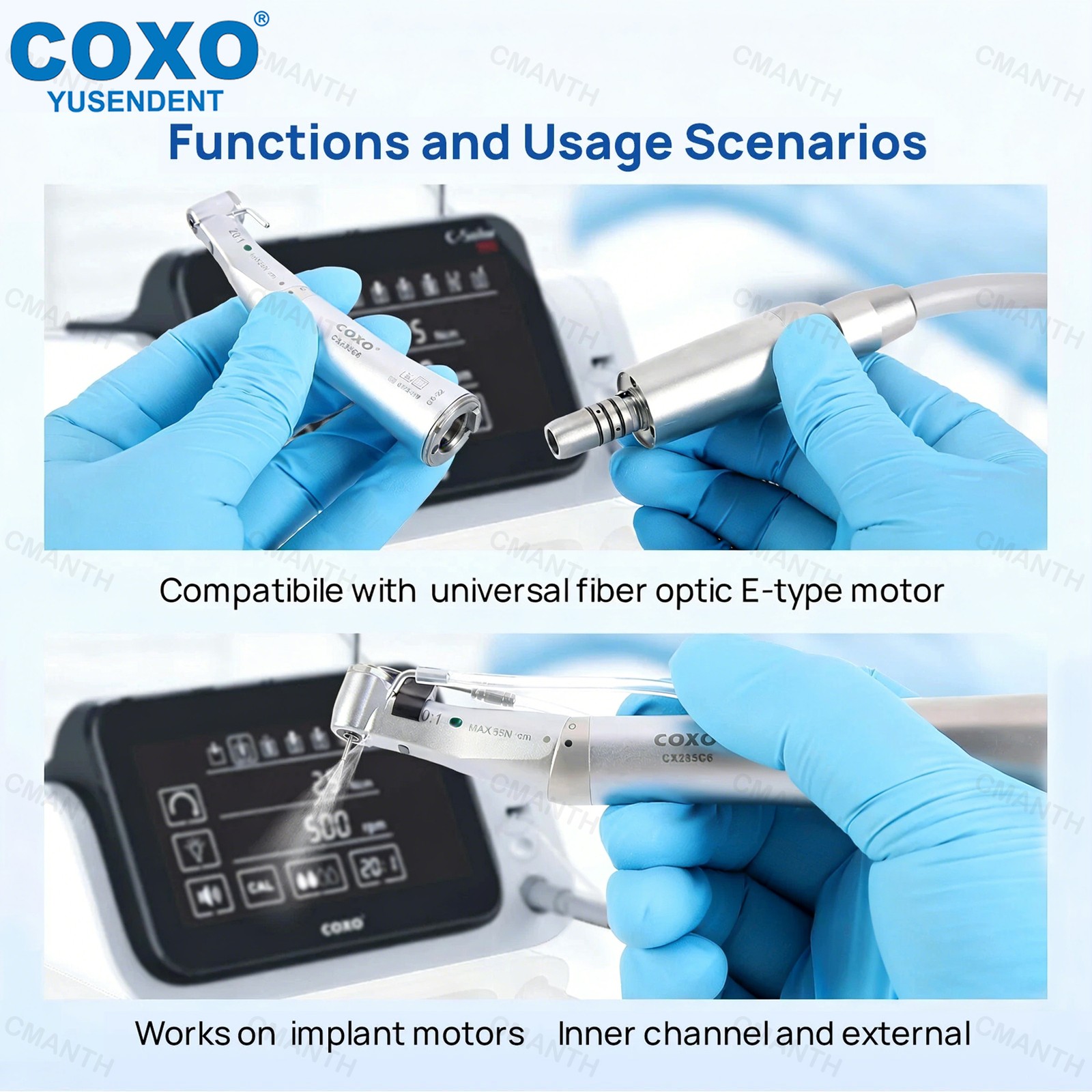 COXO Dental 20:1 Reduction Handpiece Implant Surgery Handpiece Contra Angle