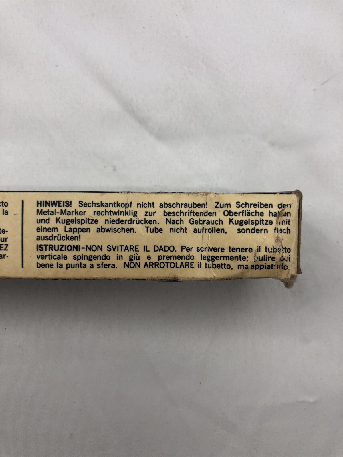 New NISSEN Metal Marker in Yellow 5/64″ in Original Box Low Chloride NOS