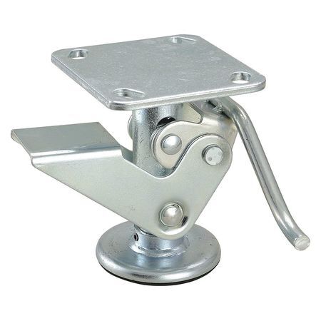 Zoro Select 16V371 Floor Lock,Plate,6 In. H,4 X 4-1/2