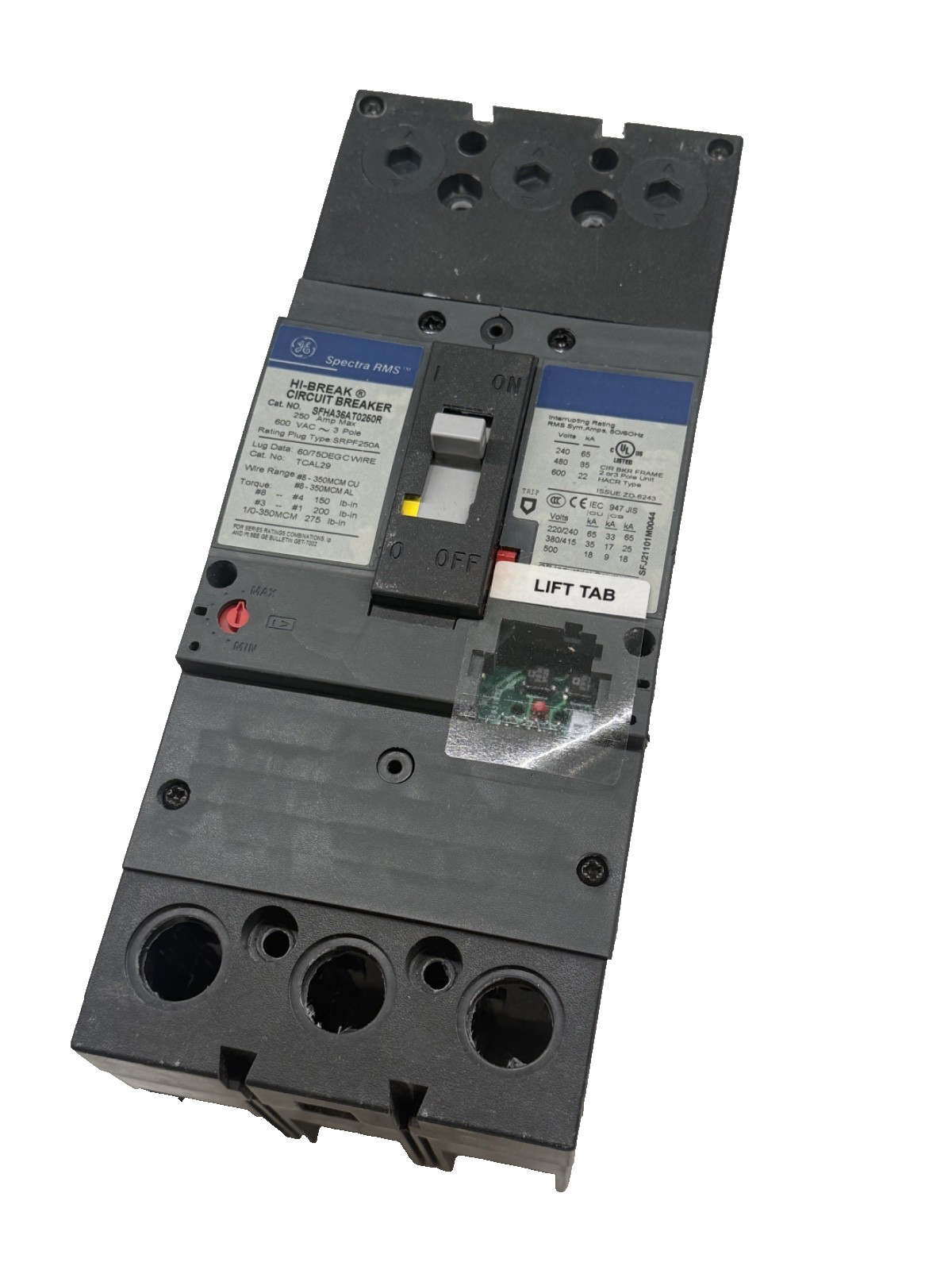 NEW GE SFHA36AT0250 3p 600v 250a 35k Circuit Breaker !FRAME ONLY!! NEW IN BOX
