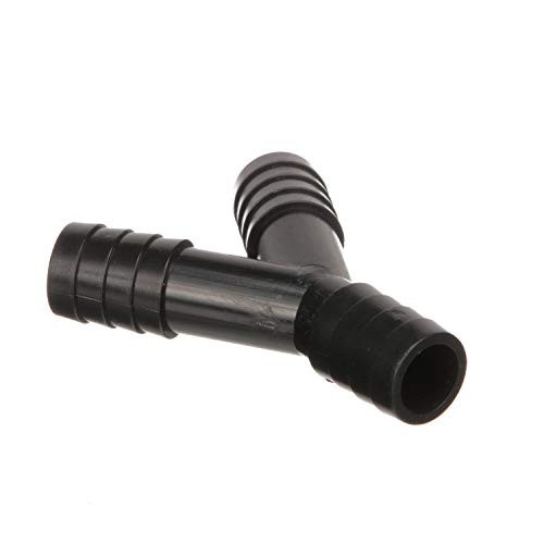 Seachoice 3-Way Y Fitting 3/4 in. ID Hose Barbed Black Plastic Connector 50-1823