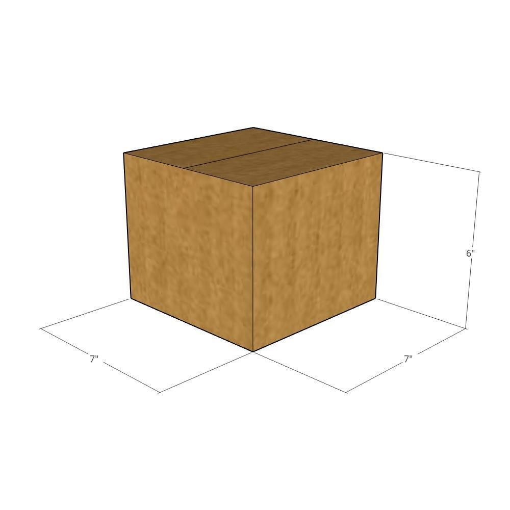7x7x6 Corrugated Shipping Boxes 32 ECT Single-Wall, 10/Pack