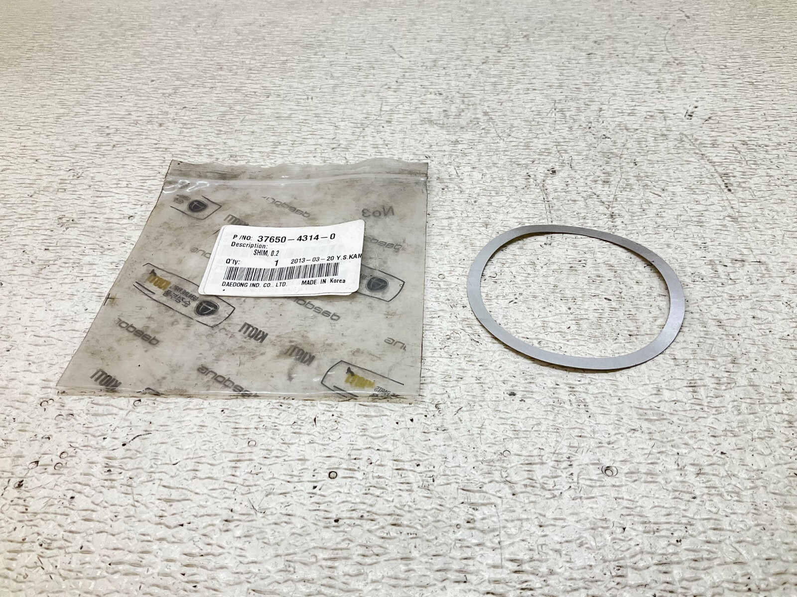 Daedong Kioti 37650-4314-0 0.2 Shim 3765043140 37650 New (TSC)