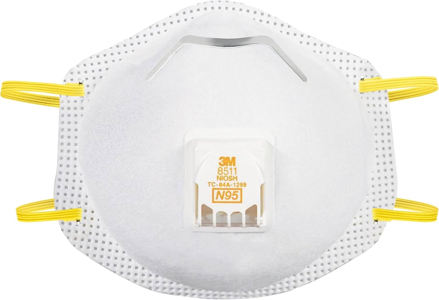 3M N95 Respirator 8511, 10 Pack, NIOSH-APPROVED N95, Features 10 White