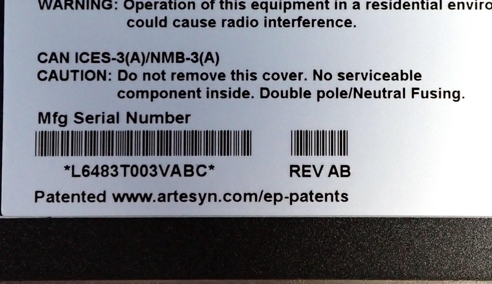 Artesyn LCM3000Q-T Switching Power Supply 24V 1500W/3000W | Load Tested @ 400W