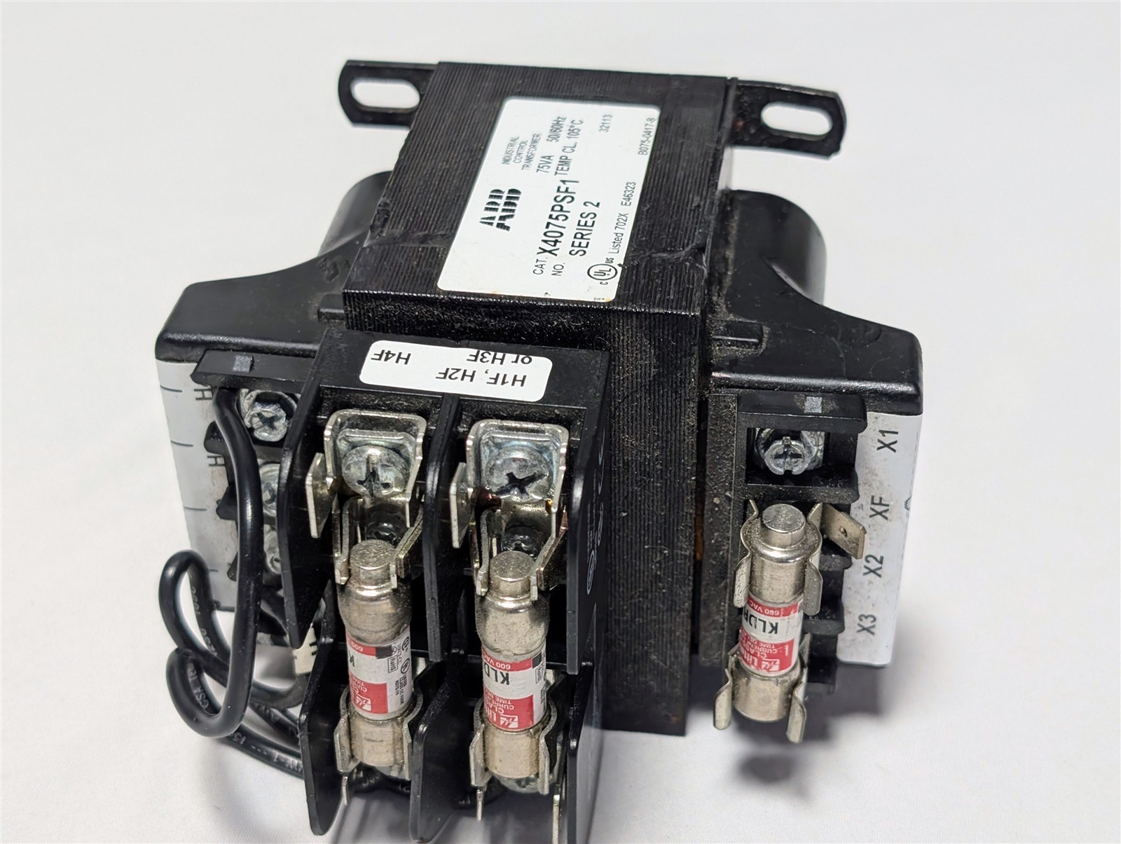 ABB X4075PSF1 Control Transformer 75VA Industrial 460V / 230V to 115V / 24V