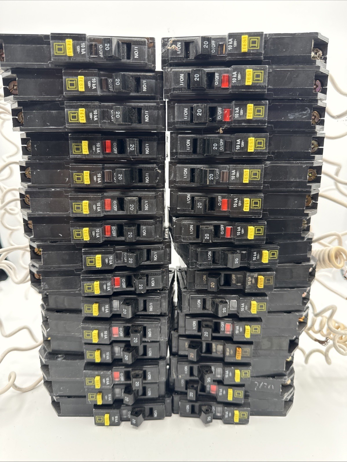 SQUARE D QO120GFI QO120GFIC 20A GFCI GROUND-FAULT Circuit Breaker Lot Of 30