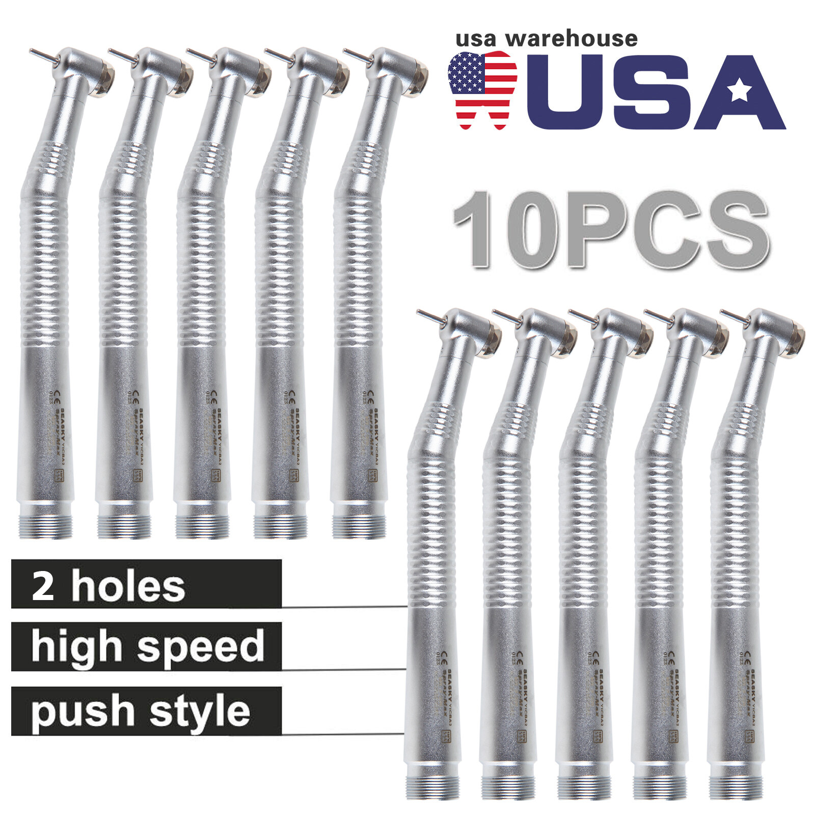 Lot High-Speed Dental Drill Air Turbine Handpiece 2-Hole 4-Hole fit NSK Pana