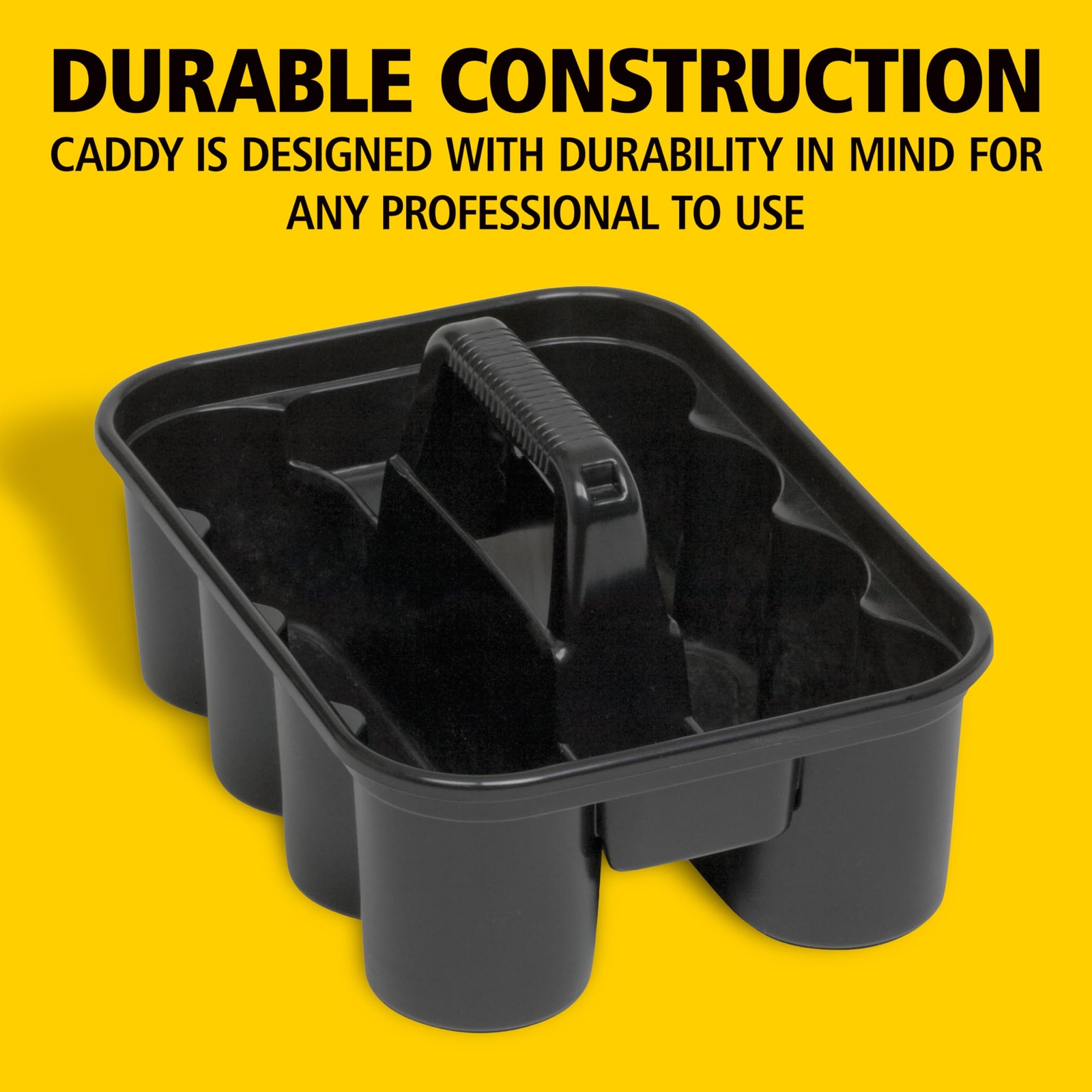 Rubbermaid Commercial Products Deluxe Carry Caddy for Take-Out 1 Pack, Black
