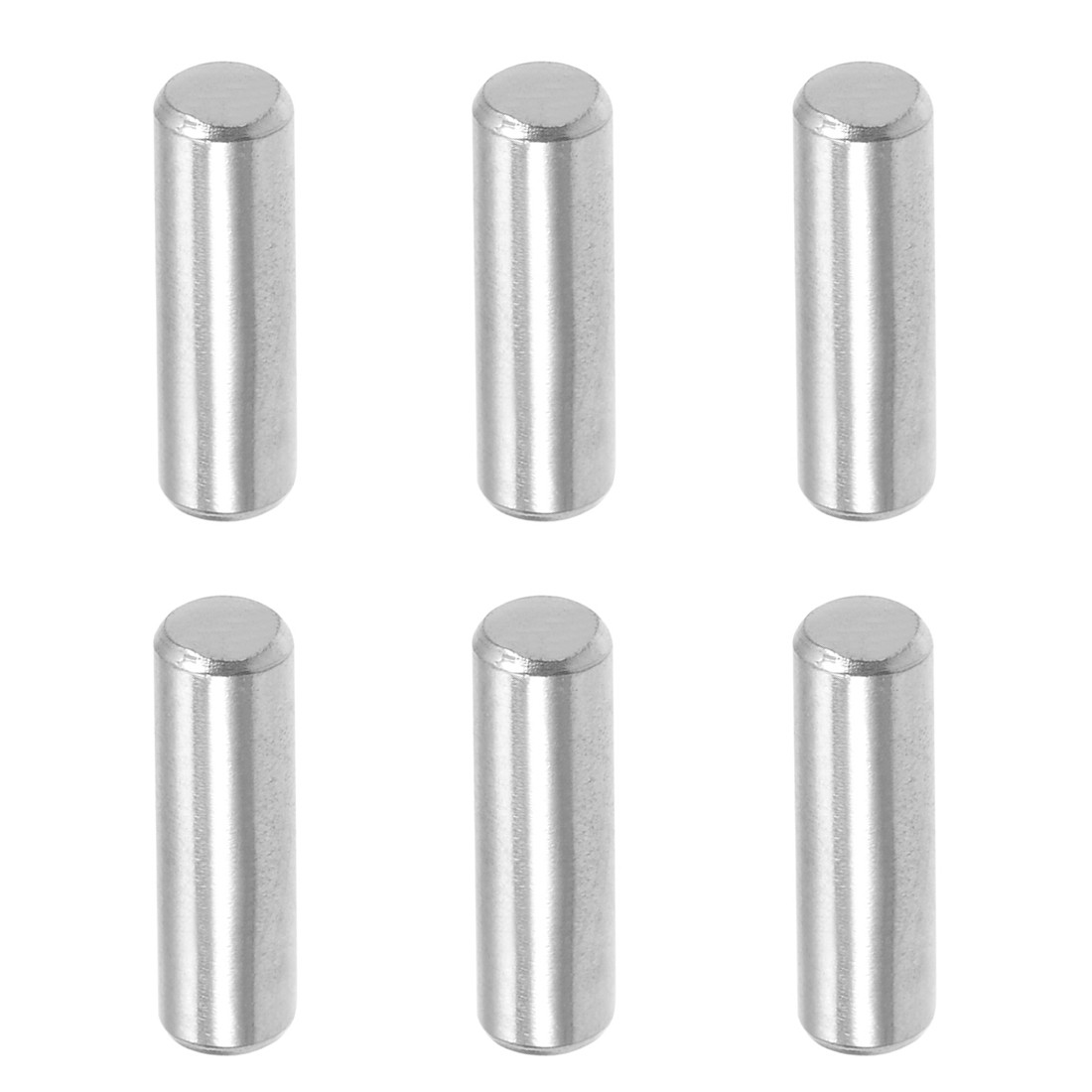 50 Pcs 3mm x 10mm Dowel Pin 304 Stainless Steel,Silver Tone