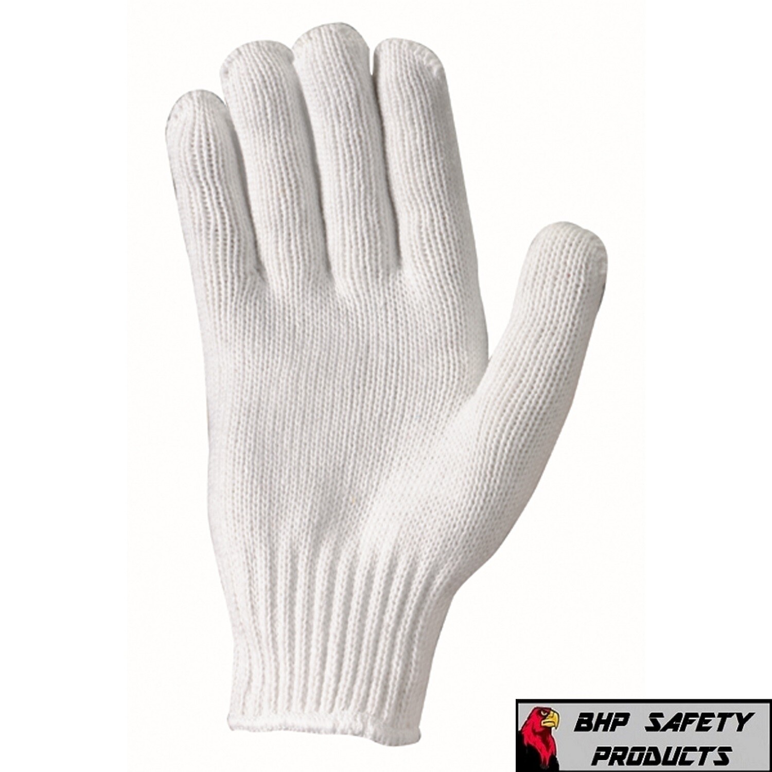12 PAIR 1 DOZEN WHITE STRING KNIT POLY COTTON WORK GLOVES PAIRS NEW