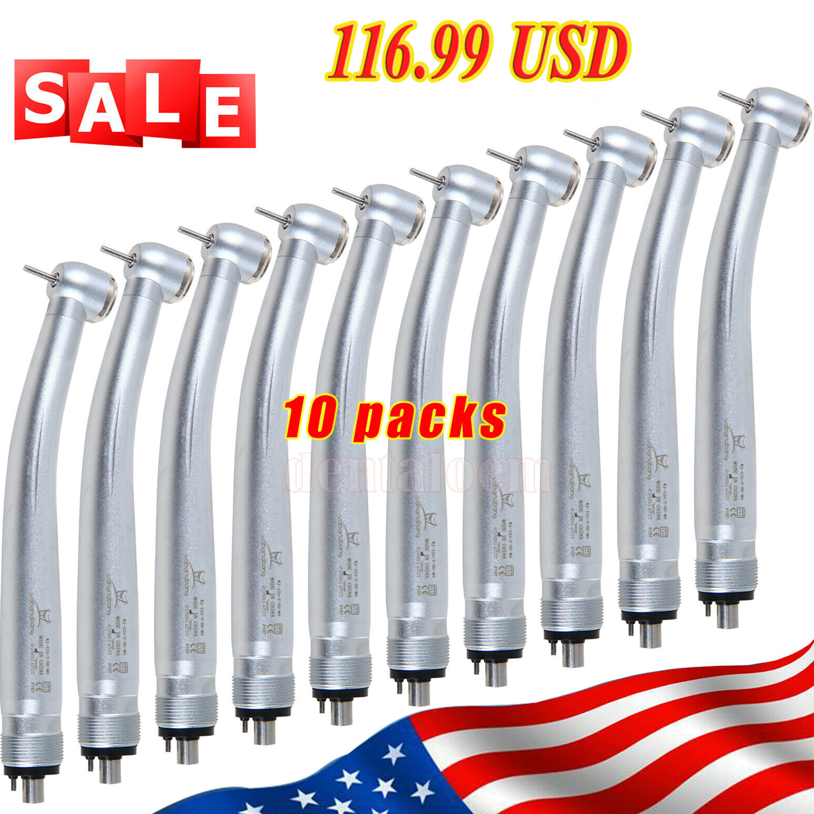 10* Yabangbang Dental Fast High Speed Handpiece Turbine 4 Hole Fit NSK Pana Max