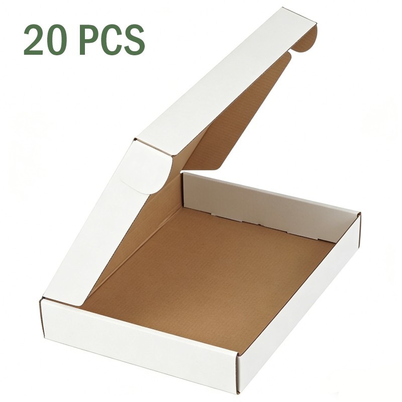 White Corrugated Mailer Boxes 7.8×5.5×1.5 Inch E-Flute Shipping Packaging Gift B