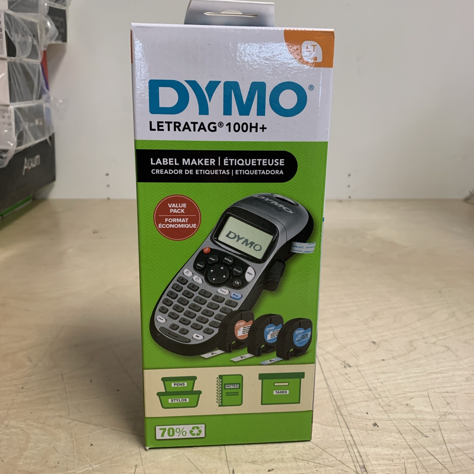 DYMO Portable Printer Handheld Label Maker Black Silver Letratag 100H+ New
