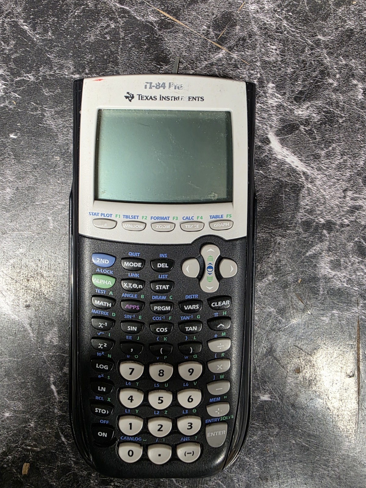 Texas Instruments TI-84 Plus Graphing Calculator – Black & Silver With Cover