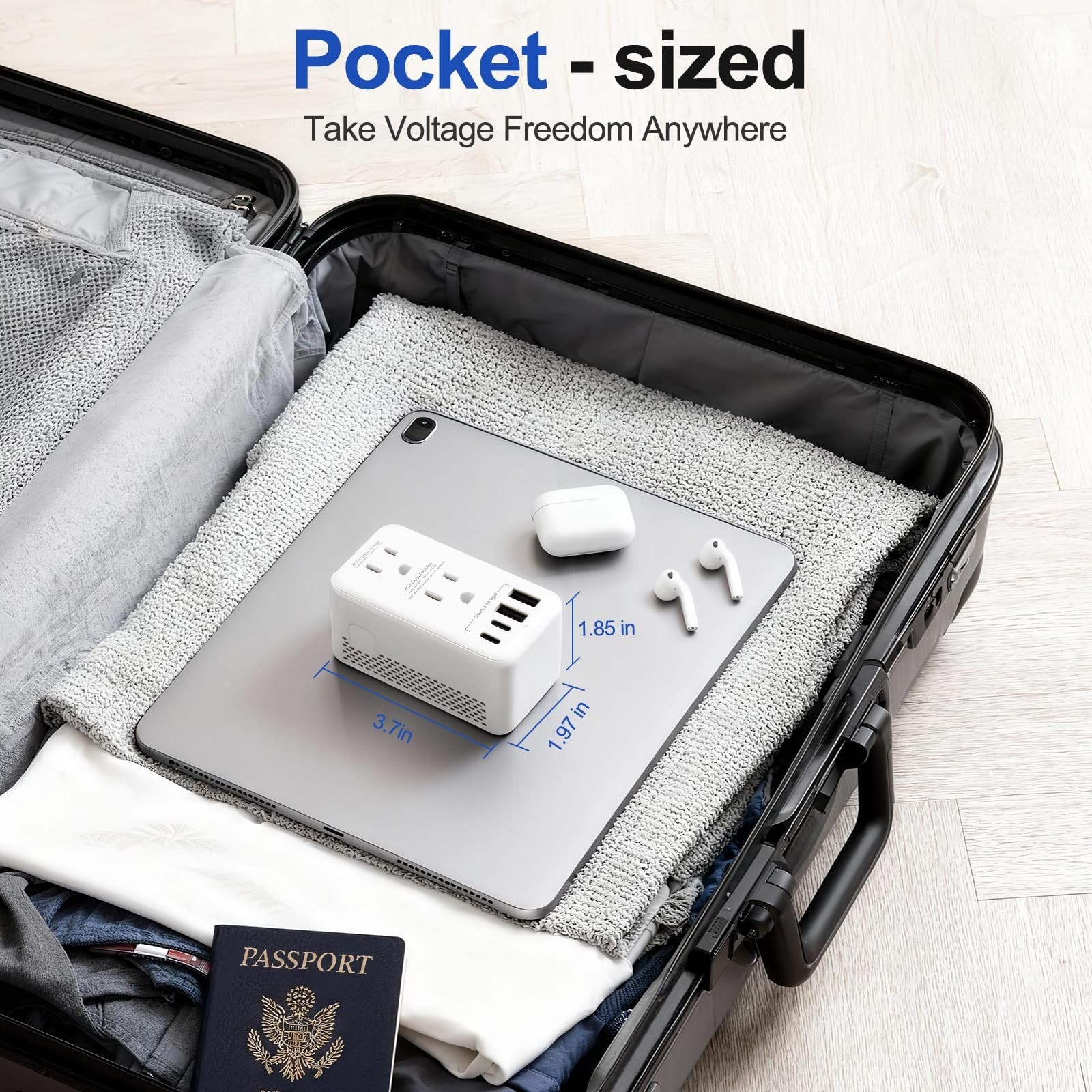 2500W Voltage Converter US to Europe, 220V to 110V Converter for European Tra…
