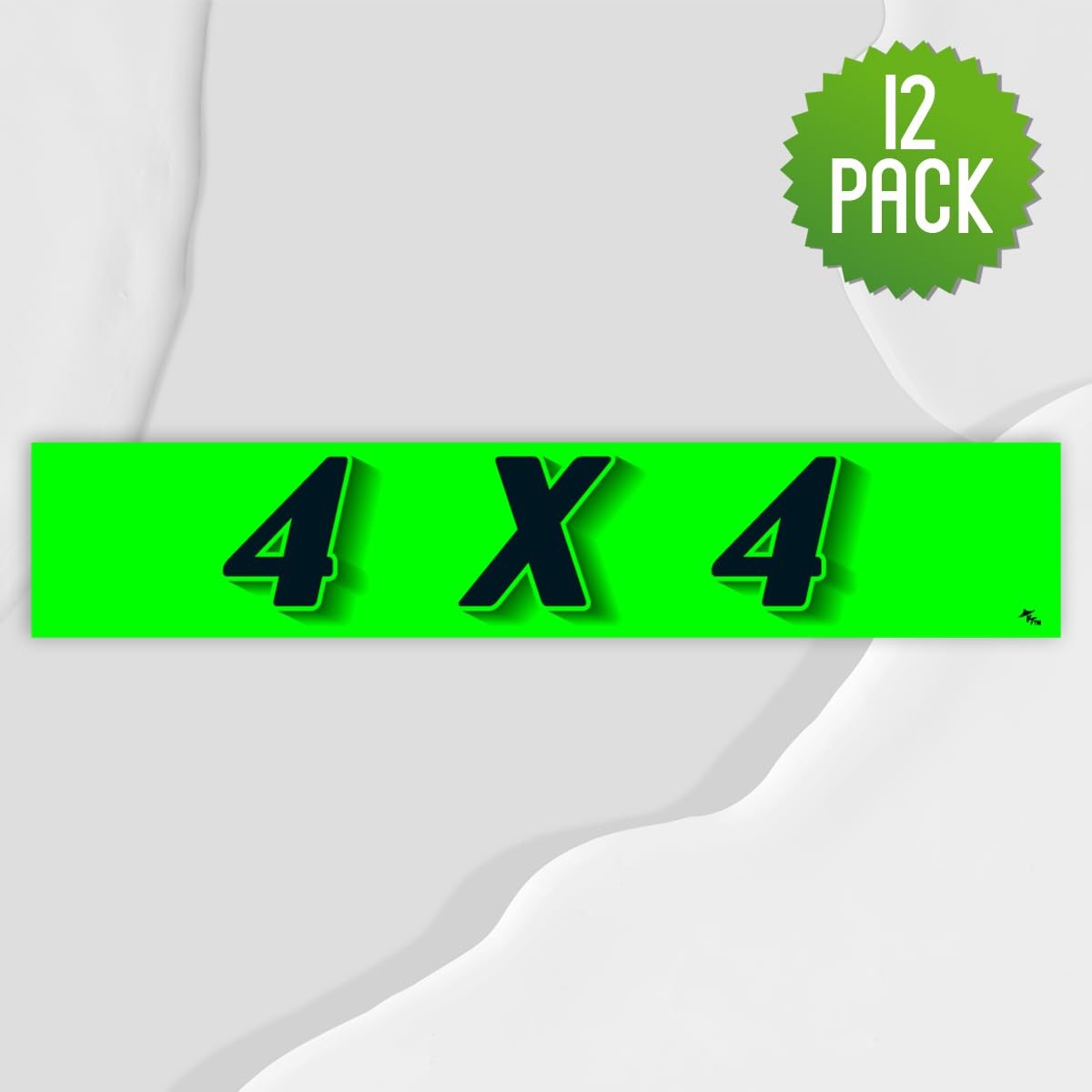 Versa-Tags 4 X 4 Chartreuse Green Stickers 12 Pack