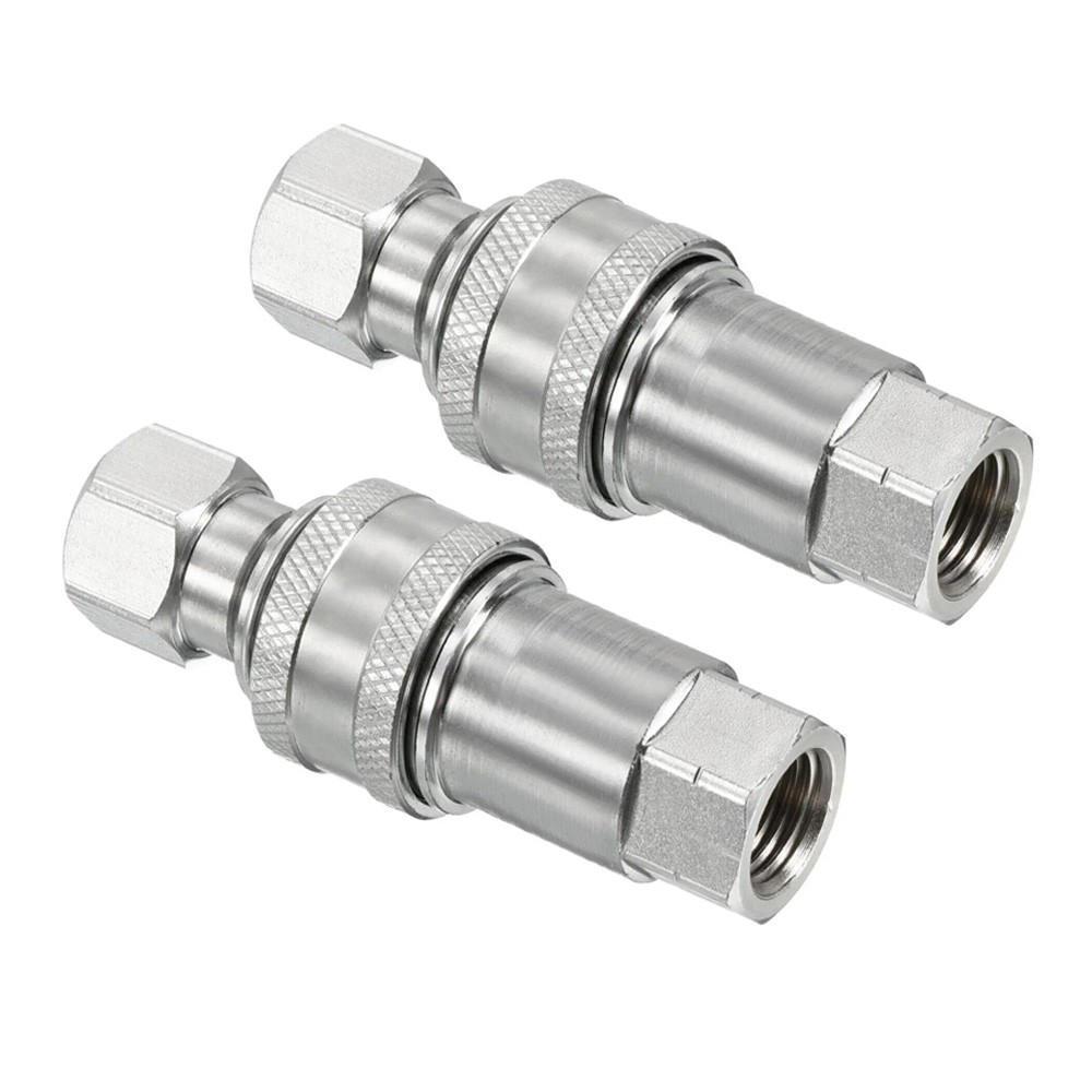 2 Set M14x1.5mm Hydraulic Quick Connect Coupler Female Thread Pipe Fitting HOT
