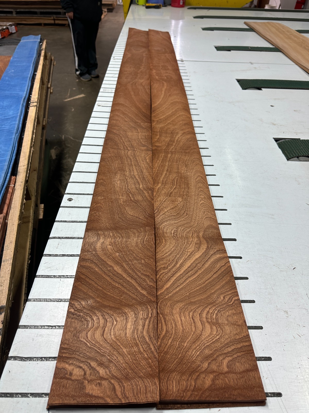 Mahogany Raw Wood Veneer 2 sheets 93» x 5» 319Y