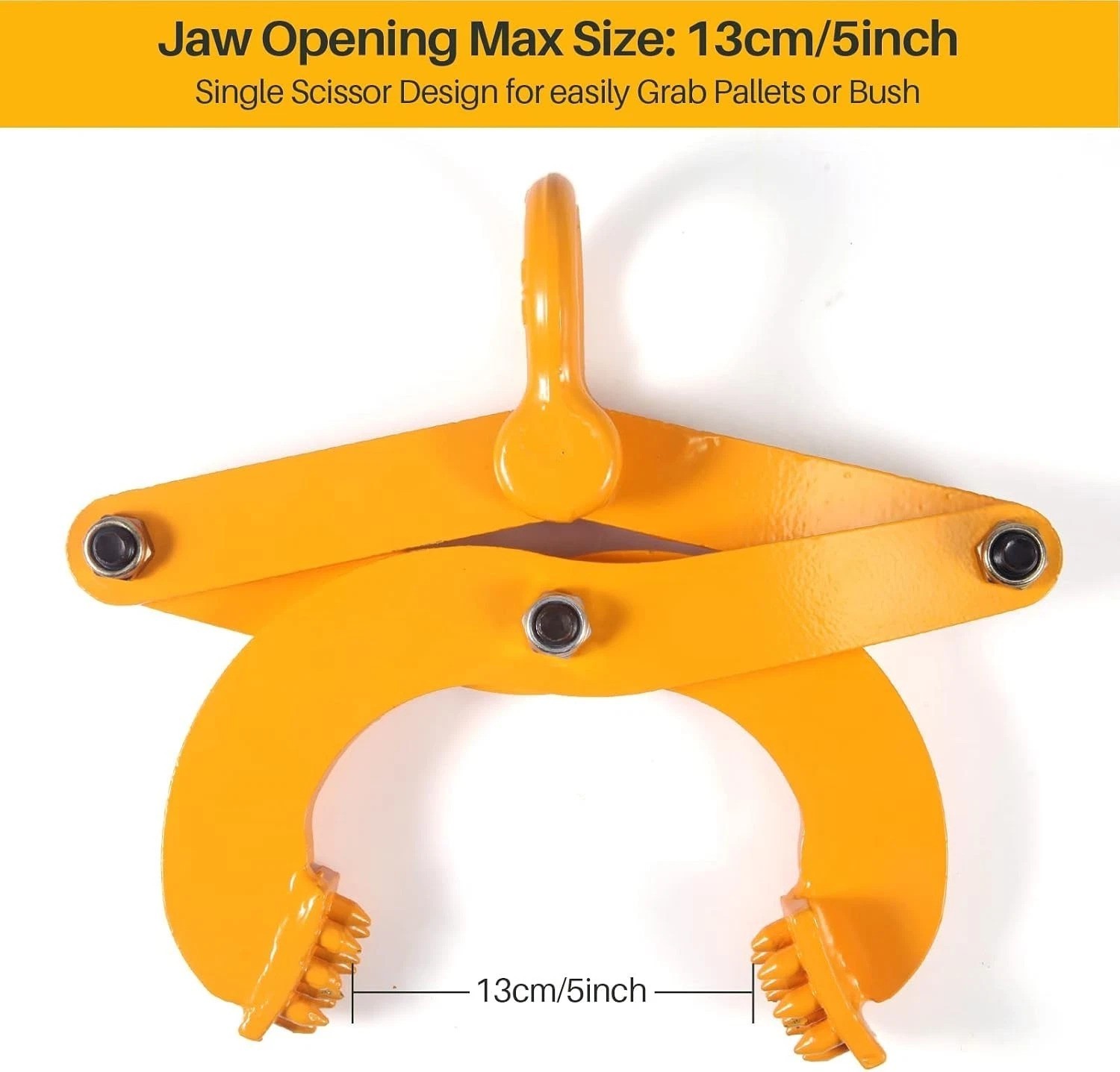 Pallet Puller Clamp 1T/2204LBS Pallet Jack Puller Steel Single Scissor Hook P…