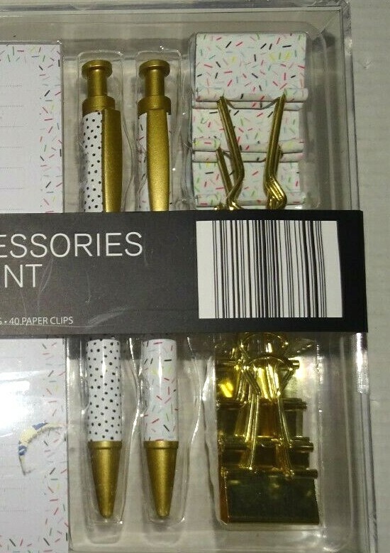 Pembrook Desk Accessory Kit Office Supplies Gold Sprinkles Dots 2019