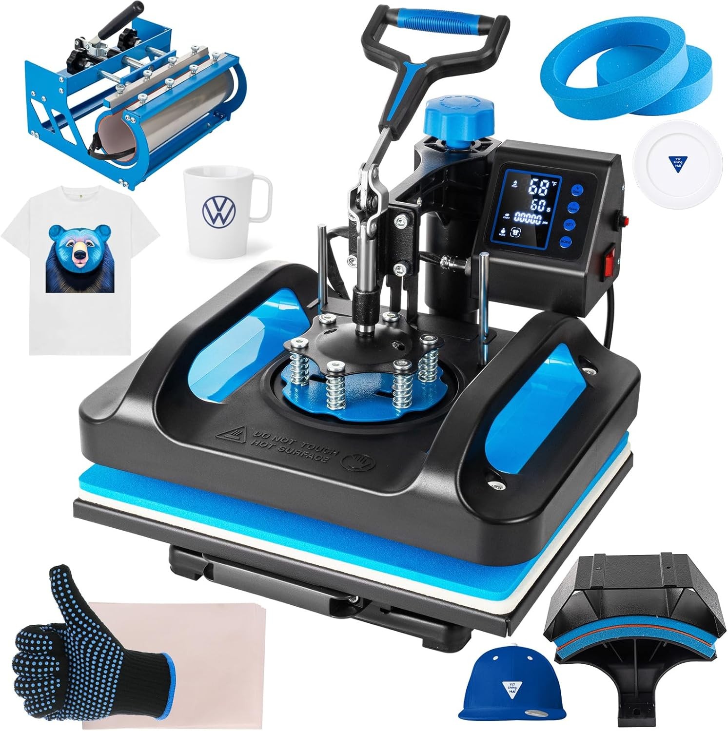 Heat Press Machine 15x12inch Heat Transfer Machine for T-Shirt Press Swing Away