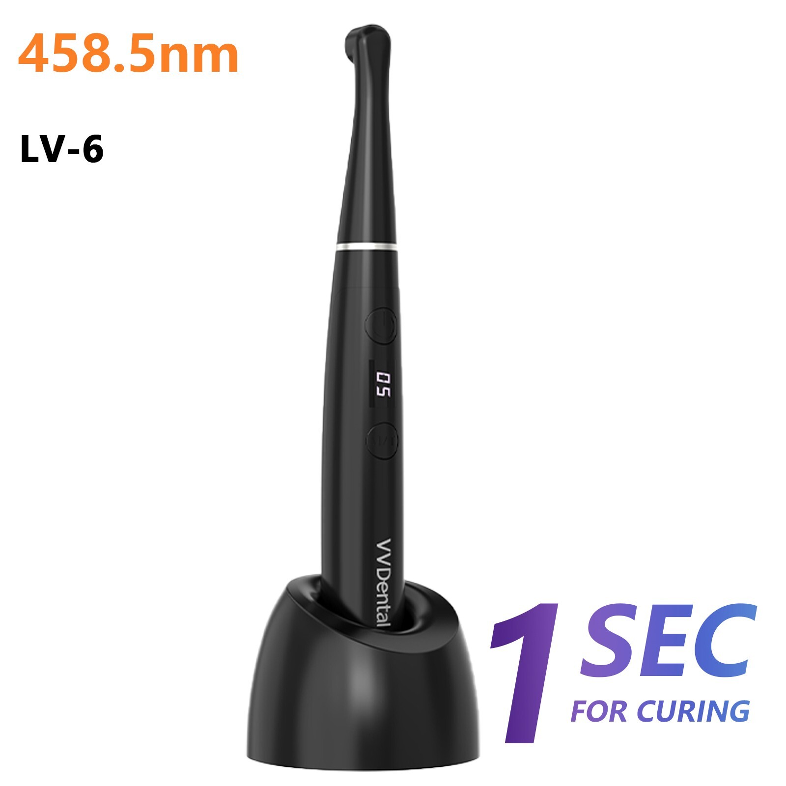 Dental Curing Light LED Resin Cure Lamp Style 2000mw/cm² 1 Second Curing Light