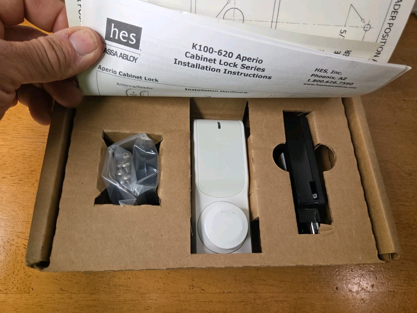HES ASSA ABLOY K100-620IA WHITE CABINET LOCK