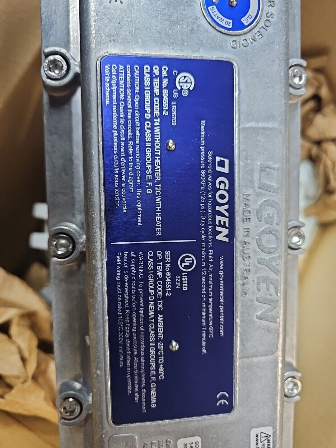 GOYEN RCA3-6V 3-6VFD6010C-336 24V NSNP New ADALET XJHAH N4 ENCLOSURE