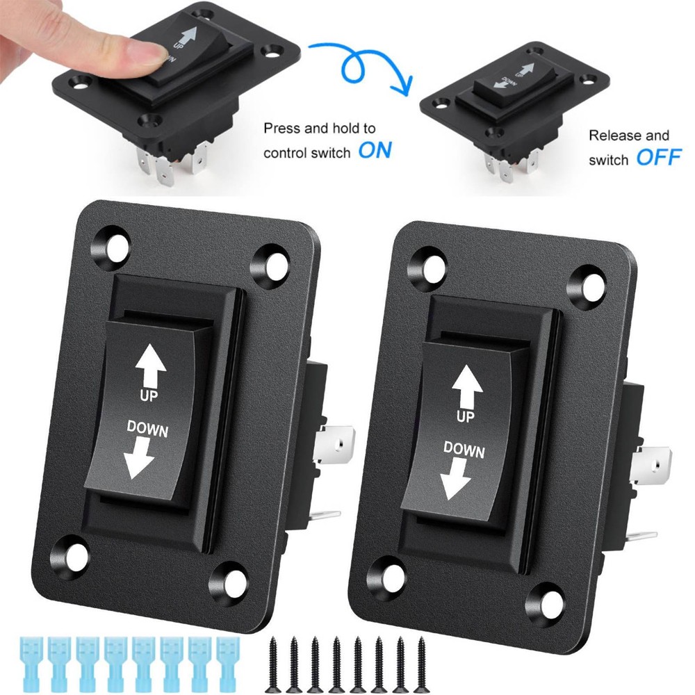 30A DPDT Momentary Reverse Switch Up Down Polarity Reversing Switch for Trailer
