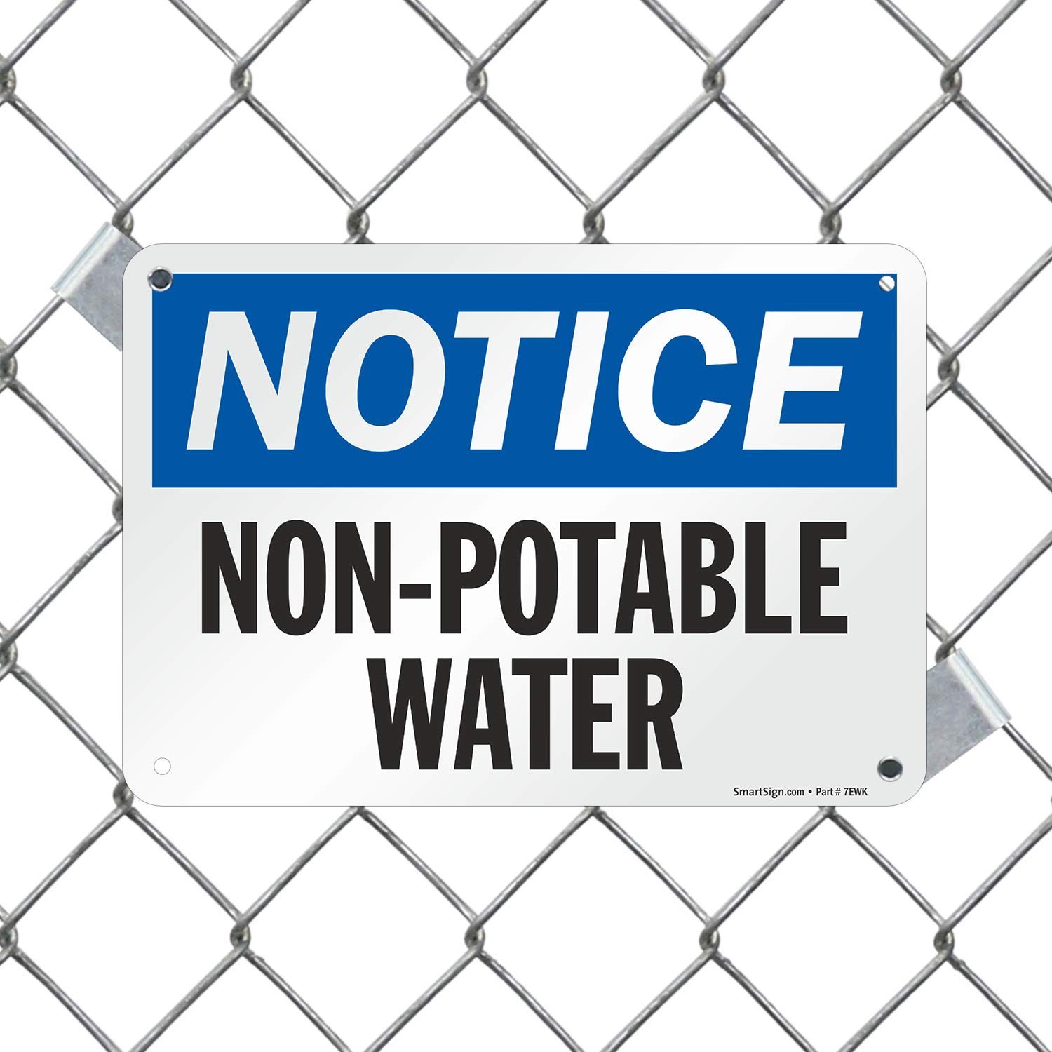 Notice Non Potable Water Plastic Sign Weatherproof Safety Wall 7×10 Inch
