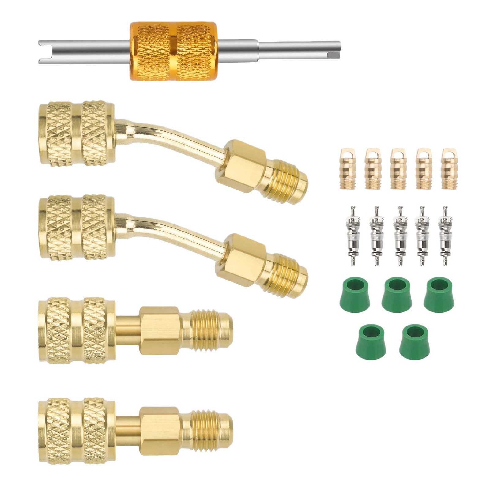 R410A Adapter 5/16″ Female SAE to 1/4″ Male Flare For Vacuum Pump Connection