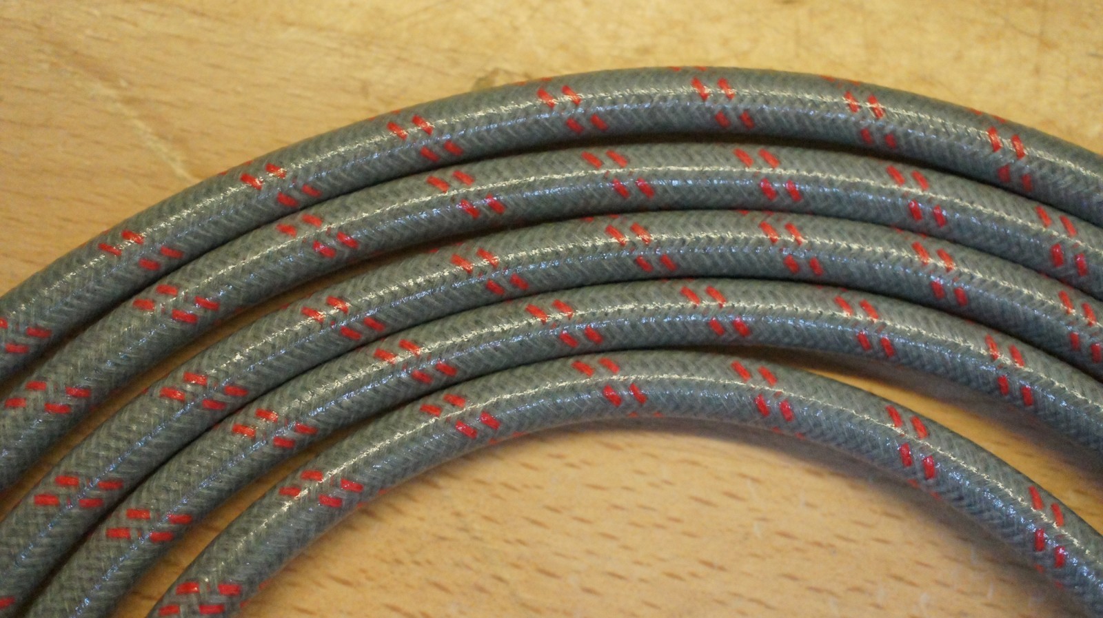 IH Gray & Red Farmall Cub Tractor Cloth Covered Copper Spark Plug Wire Set
