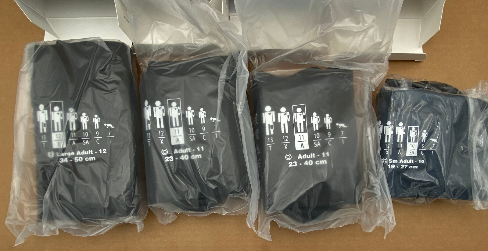 ADC Cuff & 2 Tube Bladder Lot Small Adult, Adult, Large Adult – 845-11ABK, 12XBK