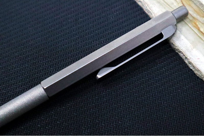 Tactile Turn Anso Standard Pen – Titanium Handle / Milled Titanium Clip