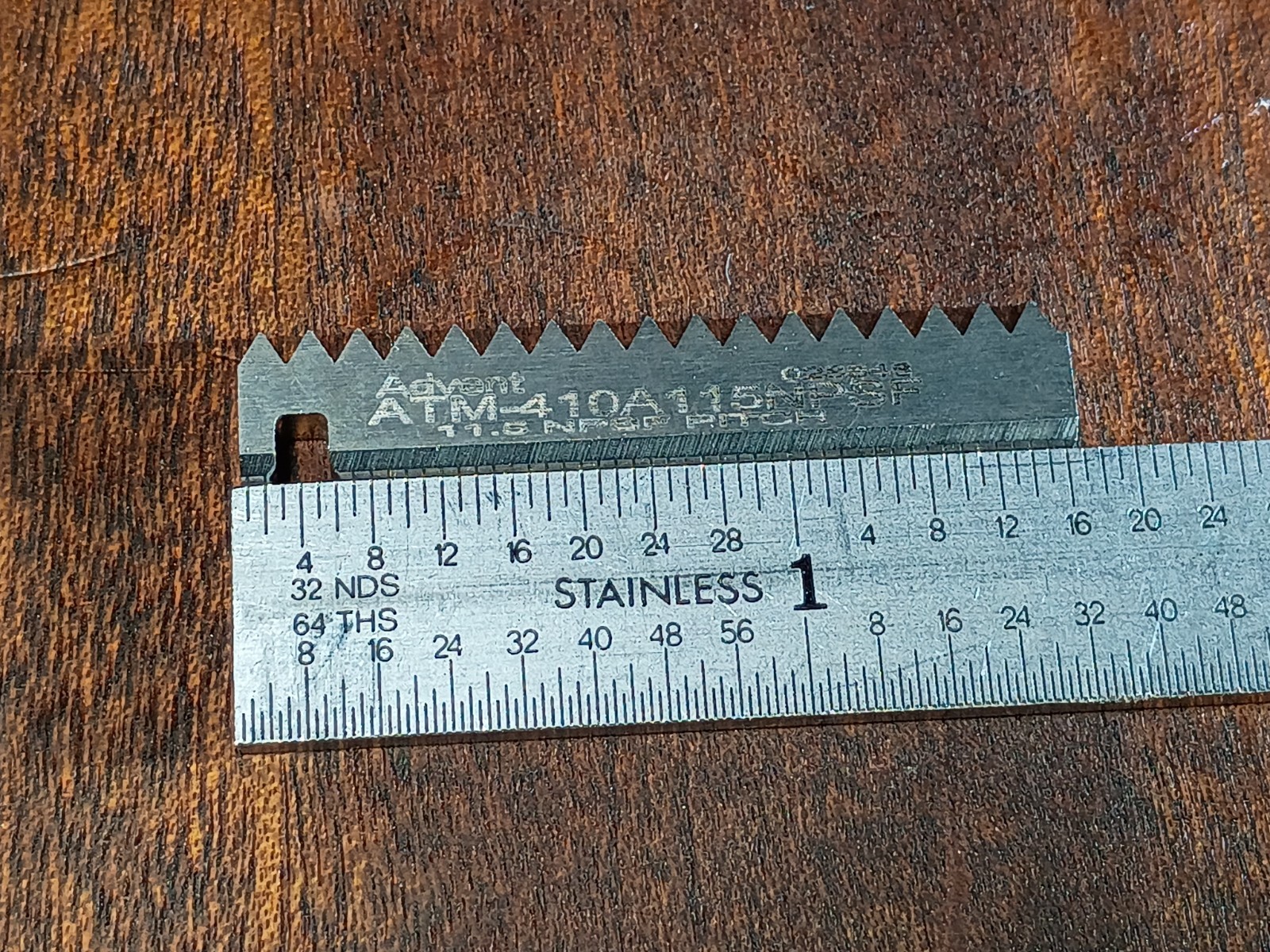 Advent Thread Mill ATM-410A115NPSC 11.5 Pitch NPS Carbide Insert 60° Flank 20° C