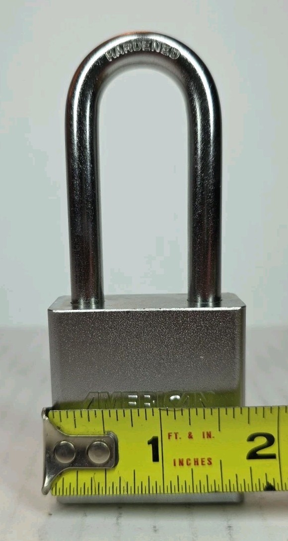 American Lock A6201 Padlock 2″ Shackle 1 3/4″ Wide Solid Steel Body Unkeyed New