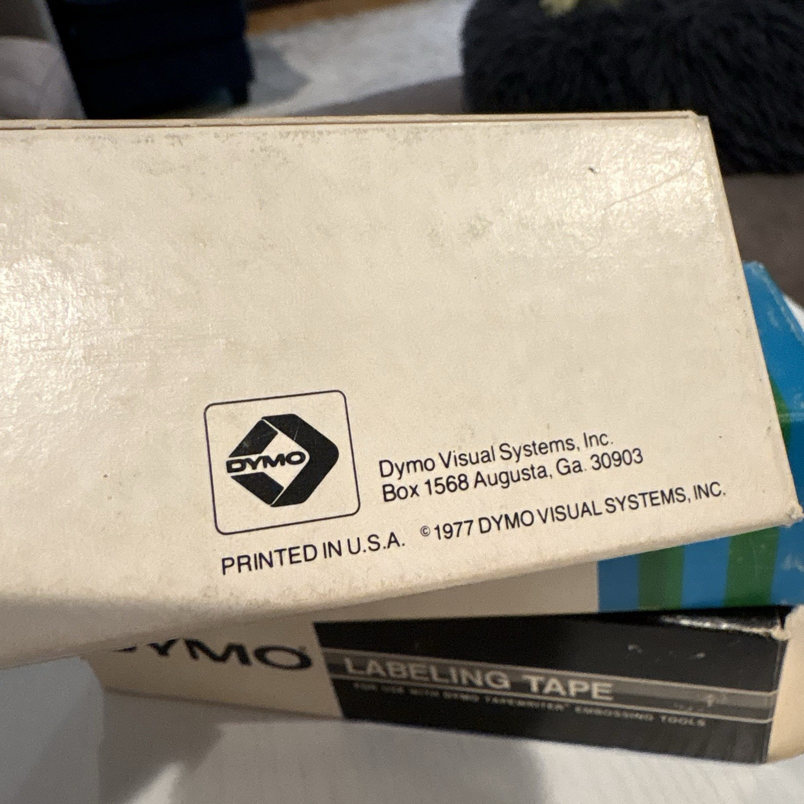 3 Boxes = 24 Rolls Vintage Dymo Labeling Embossing Tape Red & Blue Glossy 1977