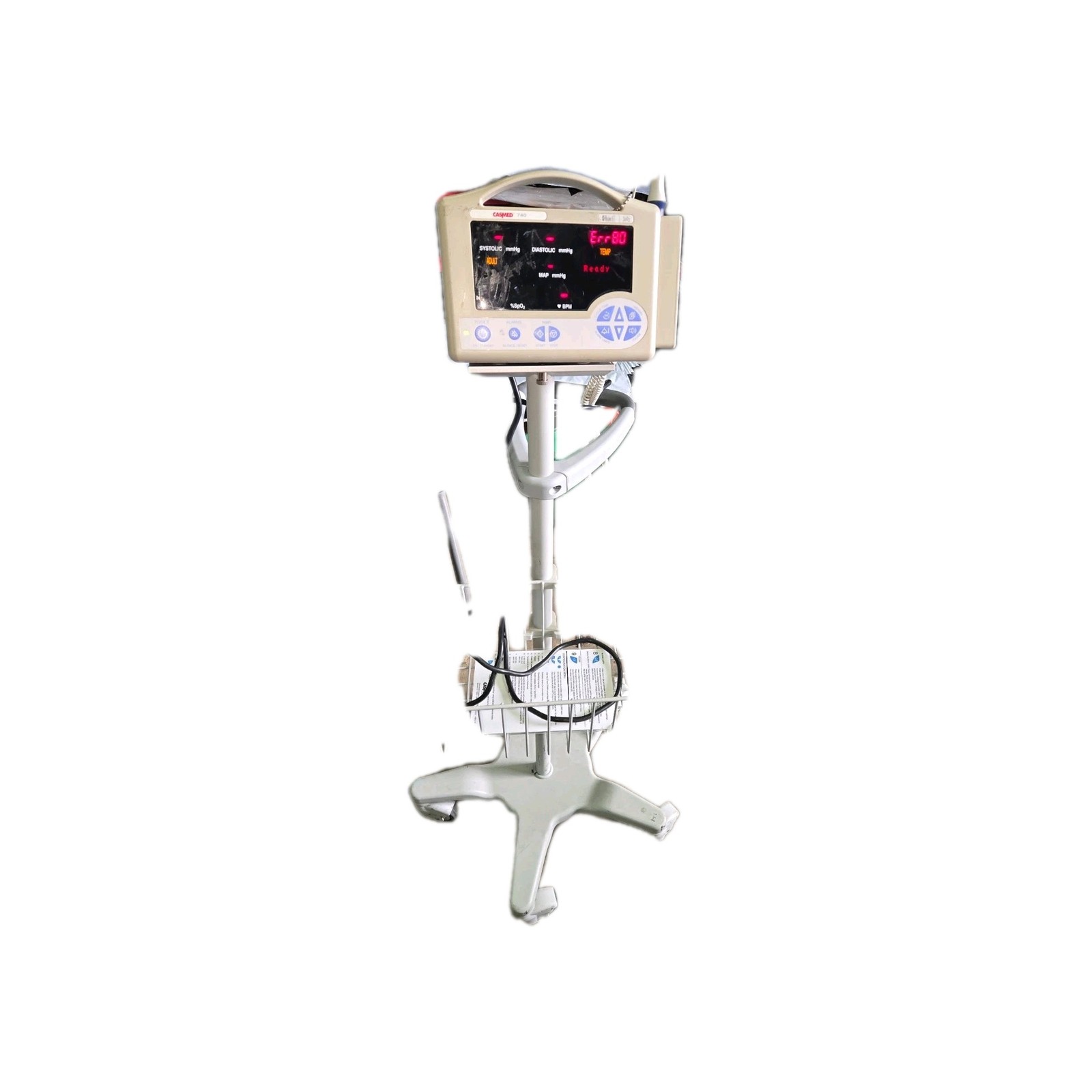 Casmed 740 Digital Blood Pressure Monitor/Pulse Ox/Temperature Cart Mounted