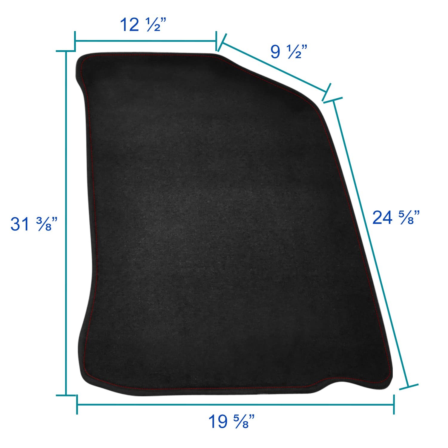 4PC Black Carpet Floor Mats Red Stitching 2002-2006 Acura RSX DC Front Rear