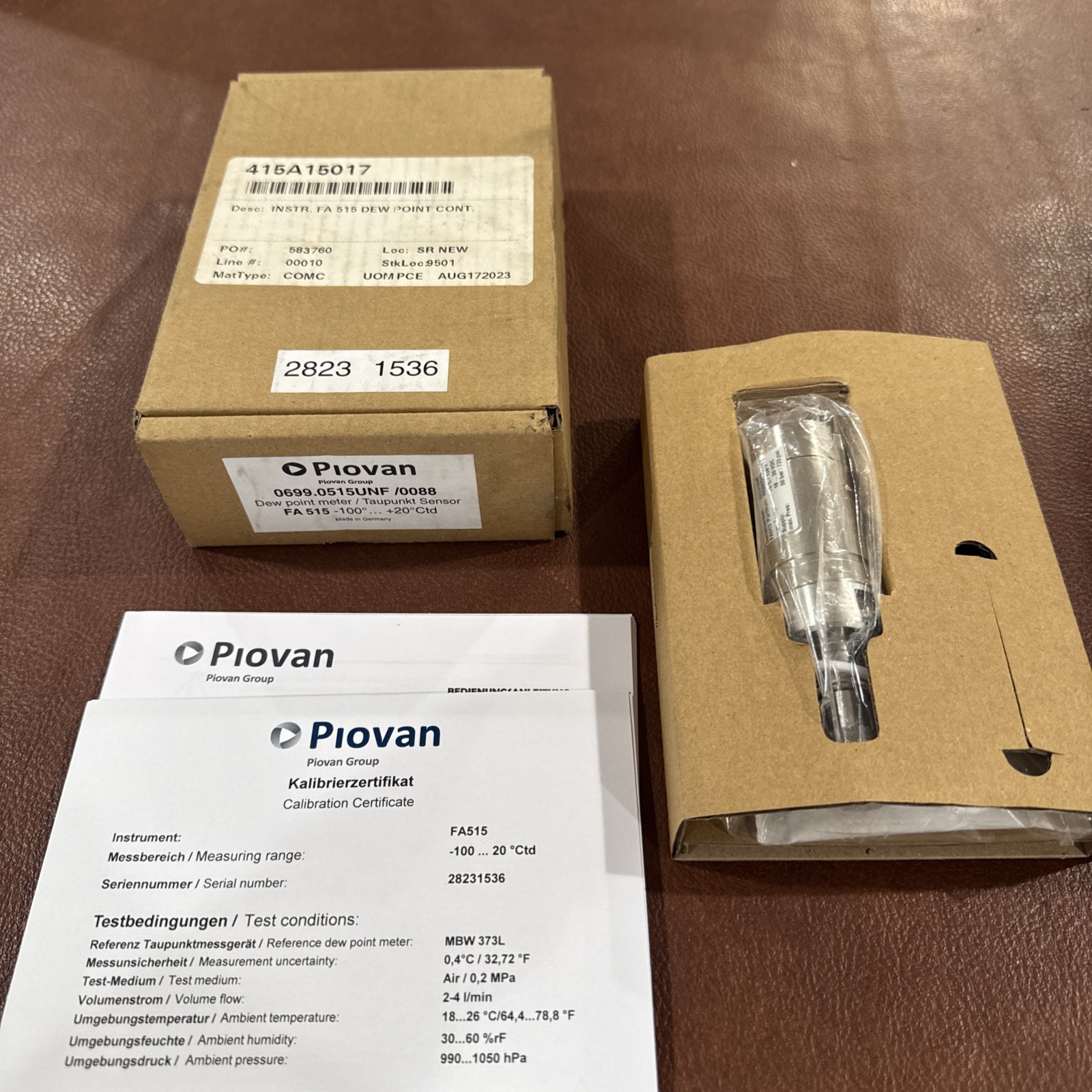 Piovan 0699.015UNF / 0088 Dew Point Meter / Taupunkt Sensor FA 515 – 100… +20Ctd