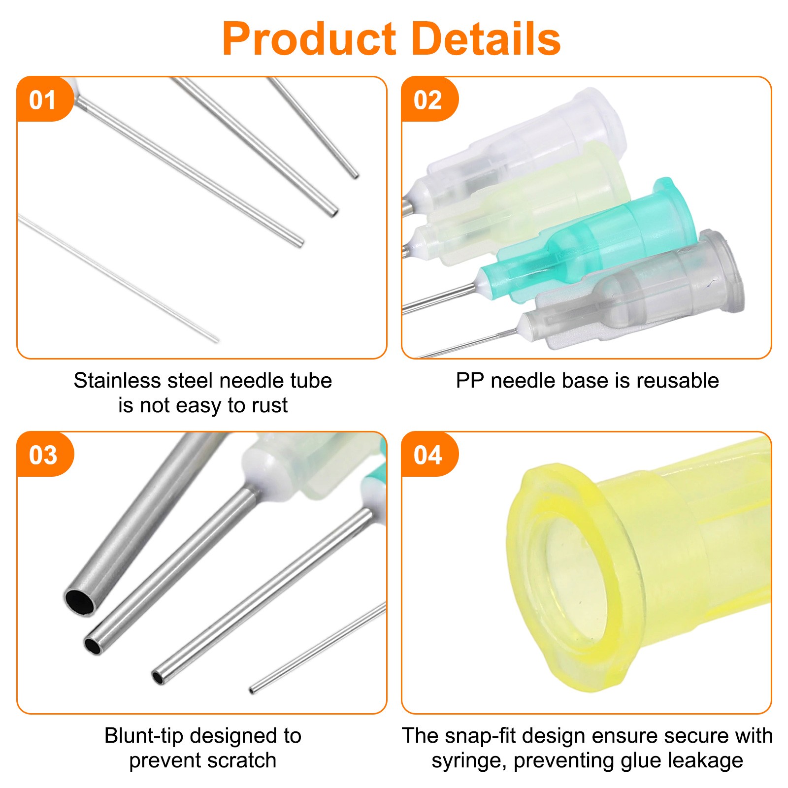 150Pcs 0.5″ 15G Blunt Tip Dispensing Needles Liquid Dispenser Dark Green