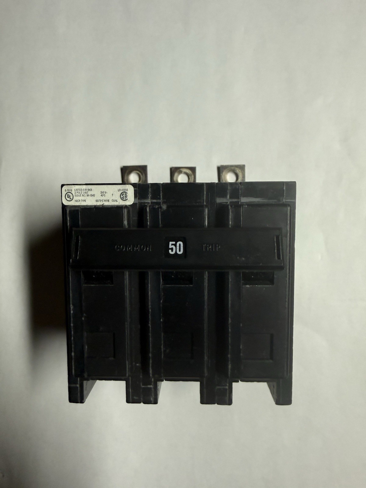 (Lot Of 20) EATON Cutler Hammer QBHW3050H 3 pole 50Amp bolt on 22kA 240v Breaker