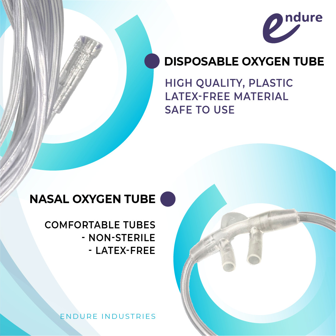 7 Ft Soft Nasal Oxygen Cannula with Oxygen Supply Tubing, Latex-Free